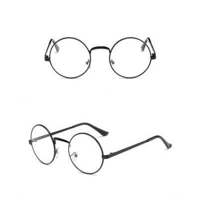 Gọng Kính Cận, Kính Giả Cận Mắt Tròn Xoe Kim Loại Thời Trang Vintage