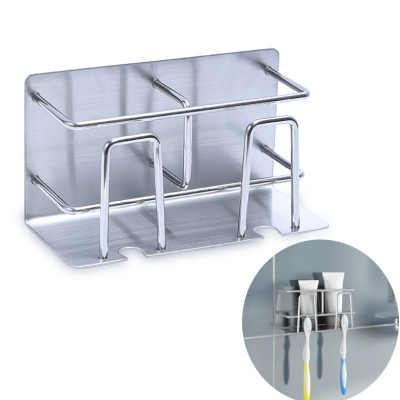 Kệ để bàn chải kem đánh răng 2 ngăn dán tường inox 304 Hobby Home Decor CD3