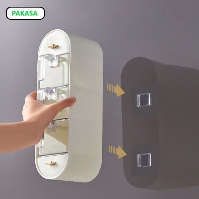 Kệ Đựng Gia Vị Nhà Bếp Dán Tường Có Ngăn Kéo 5 Ngăn Tiện Dụng - Hàng Chính Hãng 