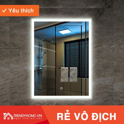 Gương Led cảm ứng Gương nhà tắm thông minh Gương bluetooth 70 x 50 Trendy Car & Home