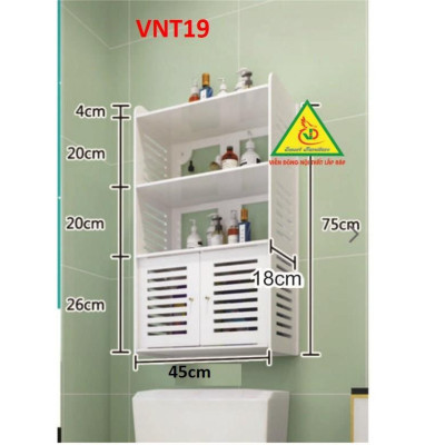 TỦ NHÀ TẮM CHỐNG THẤM NƯỚC VNT19 - NỘI THẤT LẮP RÁP