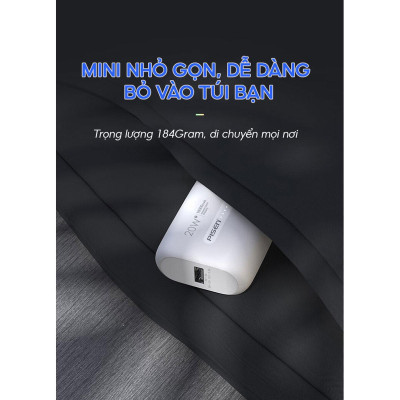 Sạc Dự Phòng Pisen Quick - Power Tiny 20W 10000mAh - Pisen TS-D304 - Màu Trắng