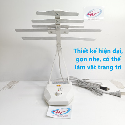 anten bàn HOÀNH KIẾN ĐẠT 105 cho chung cư cao tầng hoặc nhà gần trạm phát sóng DVB T2, Hàng Chính Hãng.