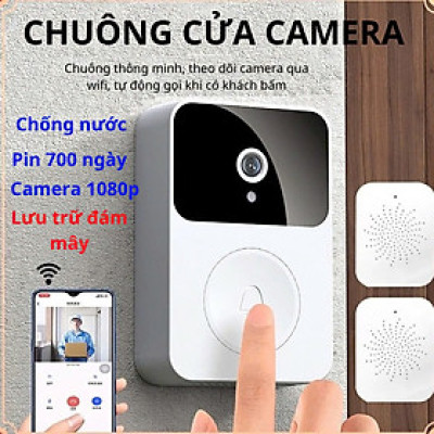 Chuông Cửa Camera WiFi Thông Minh Báo Video, Hình Ảnh Qua App - Bản Cao Cấp Mẫu Mới