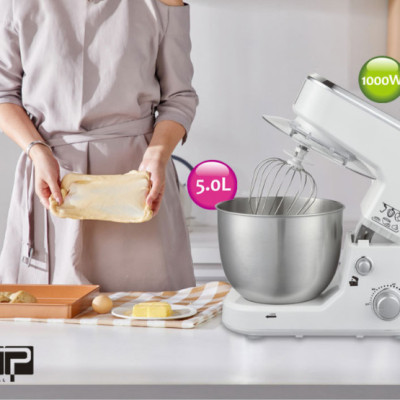 Máy trộn bột, đánh trứng 3 tốc độ đánh cao cấp thương hiệu DSP - 2 màu: Đen và Trắng - Công suất: 1000W - Dung tích: 5.0 lít - Hàng Nhập Khẩu