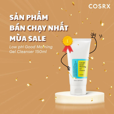 Gel Rửa Mặt Tràm Trà, 0.5% BHA COSRX Low pH Good Morning Gel Cleanser 150ml