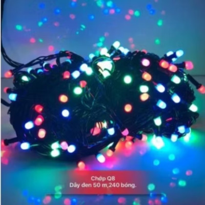 CUỘN DÂY LED TRANG TRÍ DÀI 40M NHẤP NHÁY NHIỀU MÀU BÓNG KIM CƯƠNG CỰC ĐẸP