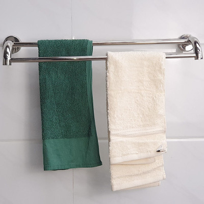 Máng treo khăn đôi cong Inox SUS 304 Eurolife EL-B3 (Trắng bạc)