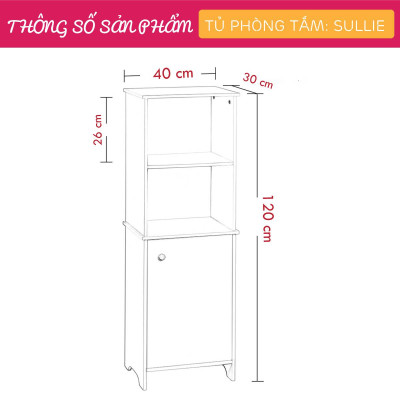 Tủ phòng tắm gỗ hiện đại SMLIFE Sullie