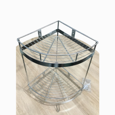 Kệ góc nhà tắm KG5S 2 tầng chất liệu đúc inox304 dày dặn không gỉ kích thước 25x25cm (Tặng kèm 1 món quà tri ân)- Hàng chính hãng