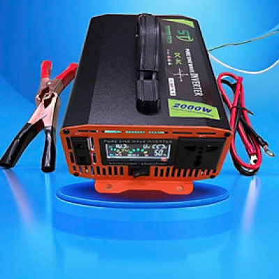 Bộ Kích Điện 12V lên 220V 2000W Sóng Sin Chuẩn – Hàng Nhật, Màn Hình LED Hiển Thị