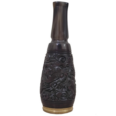 Tẩu Bắt Top Cigar Gỗ Sừng TGS15 Ring Size 40-60 Khắc Họa Tiết Hình Rồng Cực Tỉ Mỉ- Hàng Thủ Công