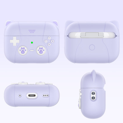 Bao Case Ốp Tay Cầm Game Tai Mèo cho Airpods 4 - Hàng Chính Hãng
