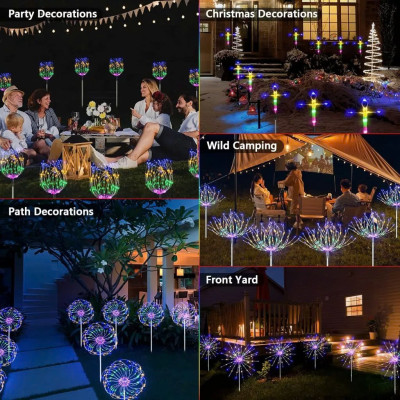 Đèn LED Hoa Năng Lượng Mặt Trời – Trang Trí Sân Vườn, Ban Công, Quán Cafe & Giáng Sinh Lung Linh