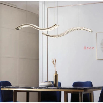 Đèn thả bàn ăn phale dài yêu cầu luxury K9, đèn decor hiện đại DT