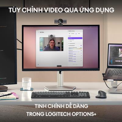 Webcam Logitech MX BRIO 4K ULTRA HD Đen/Xám - Hàng Chính Hãng