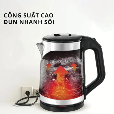 Bình đun siêu tốc Mishio MK403 dung tích 1.8L vỏ nhựa cách nhiệt chống bỏng - hàng chính hãng