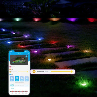 Đèn chiếu sáng sân vườn, cỏ chống nước IP65 Govee RGBIC Wi-Fi & Bluetooth Outdoor Ground Lights H7050 | Kích thước 11m