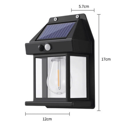 Bộ 2 Đèn Cảm Biến Năng Lượng Mặt Trời – Gắn Trụ Cổng, Tường Rào Trang Trí Cao Cấp