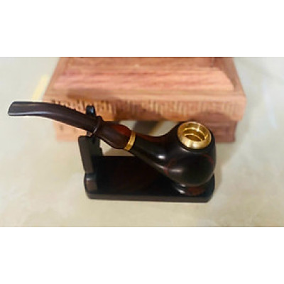 Tẩu hút thuốc gỗ trắc đỏ đen kt 4.5×17.5cm