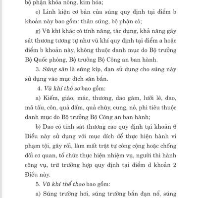 Luật quản lý, sử dụng v.ũ k.h.í vật liệu n.ổ và công cụ hỗ trợ năm 2024 - bản in 2024