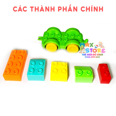 Túi 1KG Đồ Chơi Xếp Hình Lắp Ghép Bằng Nhựa Mẫu Oto Nhiều Màu Sắc