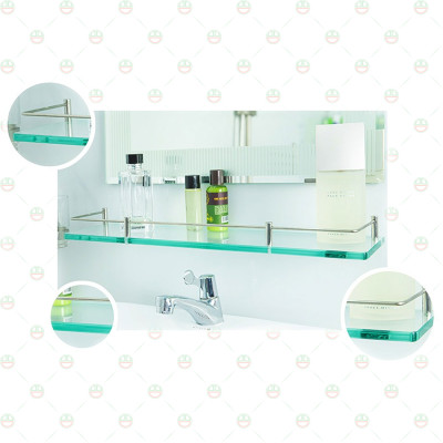 [Sạch&Sang] Kệ Thẳng Kính Nhà Tắm KhoNCC Hàng Chính Hãng - Khung Inox 304 Không Gỉ Dùng Trang Trí Phòng Tắm - Nhà Vệ Sinh - KPD-KeKiTha-5104