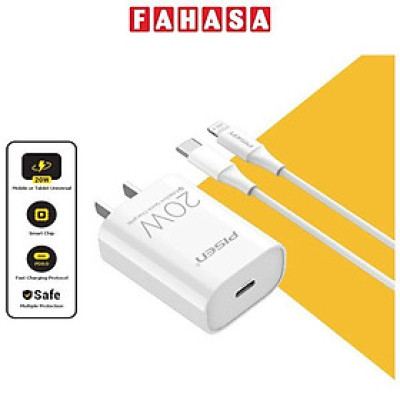 Bộ Sạc Nhanh Mr White USB-C 20W CL1000 Lightning - Pisen TS-C135