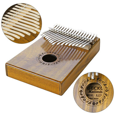 Đàn Kalimba Gecko 17 Phím Gỗ KOA K17K Kèm Kèn Kazoo