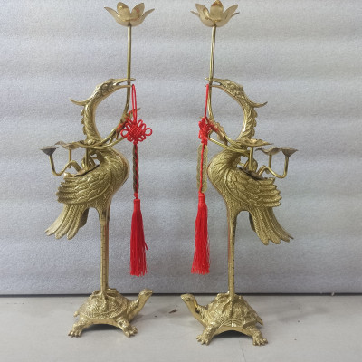 Cặp Hạc Cưỡi Rùa Bằng Đồng, Cặp Hạc Thờ Cúng Bằng Đồng