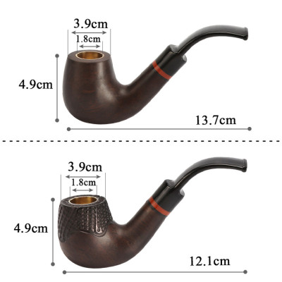 ( Tổng Hợp ) Tẩu gỗ mun khắc hoa văn và trơn cao cấp đủ loại - T0296