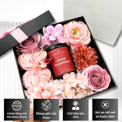 Hộp Nến Thơm Harmony Home 150g - Rose Gardenia