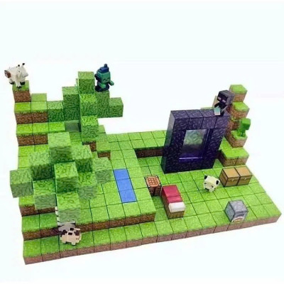 Combo 50 Khối Minecraft Nam Châm, Đồ Chơi Lắp Ráp Có Từ Tính Mô Hình Xây Dựng Cho Bé Sáng Tạo, Đồ Chơi Trẻ Em TẶNG 2 NHÂN VẬT