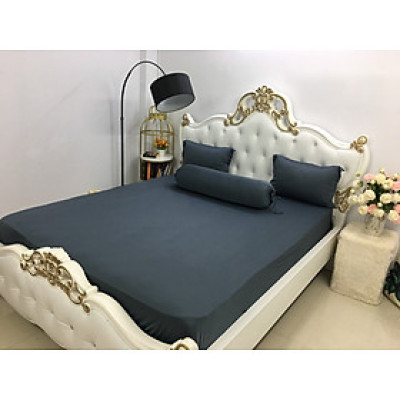Bộ Drap gối  Thun Hàn Quốc 4 món { drap và 3 áo gối}