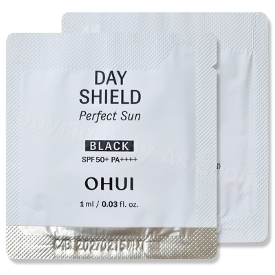 Combo 30 gói Kem chống nắng OHUI Day Shield Perfect Sun Black SPF50+ PA++++ 1ml