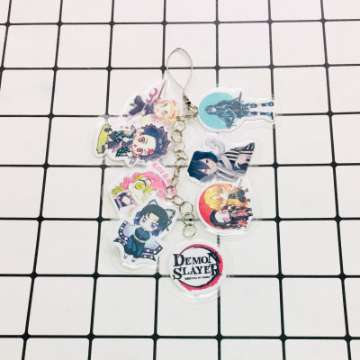 5 Dây móc chùm Kimetsu no Yaiba chibi tổng 30 miếng