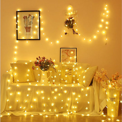 Đèn Led Trang Trí Bông Tuyết Dài 10M - 100 Bóng Trang Trí Noel Lễ Tết