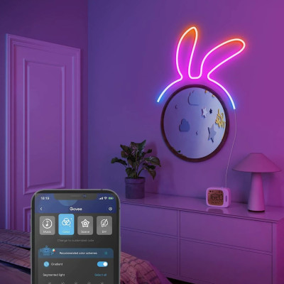 Dây Đèn LED RGBIC tạo hình dán tường Govee Neon LED Strip Light H61A0 (3M) | Hiệu ứng nhấp nháy, chạy đuổi mượt mà