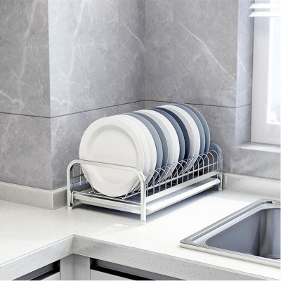 Kệ úp đĩa lớn nhỏ Inox 304 Hobby home decor KUD14 có khay hứng nước