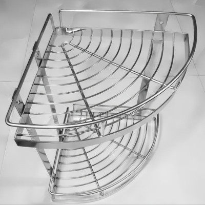 Kệ góc nhà tắm KG5S 2 tầng chất liệu đúc inox304 dày dặn không gỉ kích thước 25x25cm (Tặng kèm 1 món quà tri ân)- Hàng chính hãng