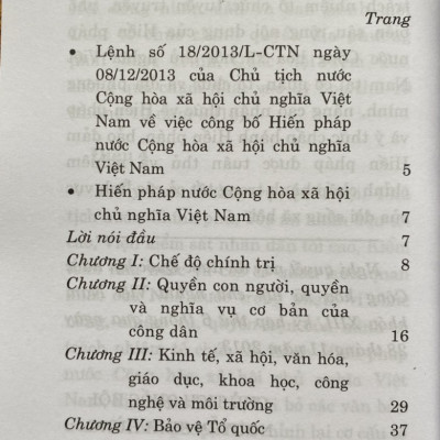Hiến Pháp Nước Cộng Hoà Xã Hội Chủ Nghĩa Việt Nam