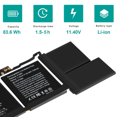 Pin Tương Thích Cho Macbook Pro Retina 15 Inch A1990 2018 – 2019 TEEEMO PC Hàng Nhập Khẩu New Seal