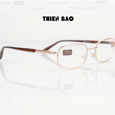 Kính lão thị, viễn thị trung niên tròng Thủy tinh chống xước KVN16 hàng đẹp toàn viền vàng GOLD Nam nữ loại I