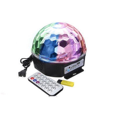 Đèn led trang trí sân khấu cầu xoay cảm biến nhạc + Remote