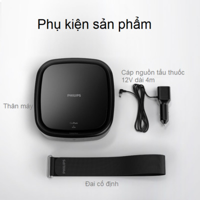 Máy khử mùi, lọc không khí trong ô tô Thương hiệu Hà Lan cao cấp Philips GP7101, Công suất 3,5W - Bảo Hành 12 Tháng (Hàng Nhập Khẩu)
