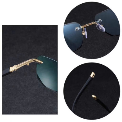 Kính lão đọc sách không viền mặt xanh kiểu dáng đẹp A13