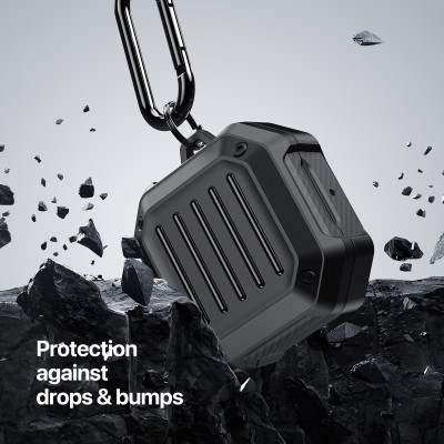 Ốp Bảo Vệ Dành Cho Samsung Galaxy Buds FE/ Buds 2/ Buds 2 Pro/ Buds Pro/ Buds Live, Kai.N Carbon Buds, Kèm Móc Treo_ Hàng Chính Hãng