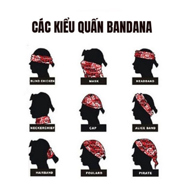 Bộ sưu tập khăn vuông cotton bandana turban XO Vintage BDN01 54x54cm - BDN01.5 Hồng
