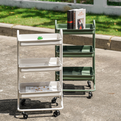 Kệ đựng đồ đa năng lớn 3 tầng có bánh xe-cobi home
