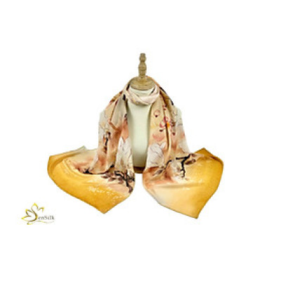 Khăn Lụa in SenSilk KLDI04 - Vietnam Gift - Lụa Tơ Tằm in Kỹ Thuật Số 180x55cm - Quà Tặng Doanh Nhân